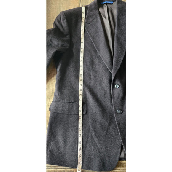 Vintage Joseph & Lyman 100% Cashmere Blazer 46R Black Sport Coat Winter Jacket - Picture 8 of 13